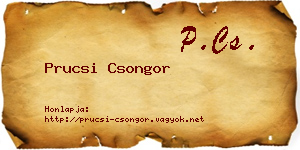 Prucsi Csongor névjegykártya